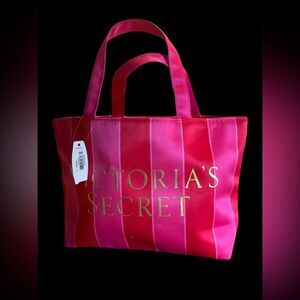 NWT Victoria's Secret Pink Striped Bag